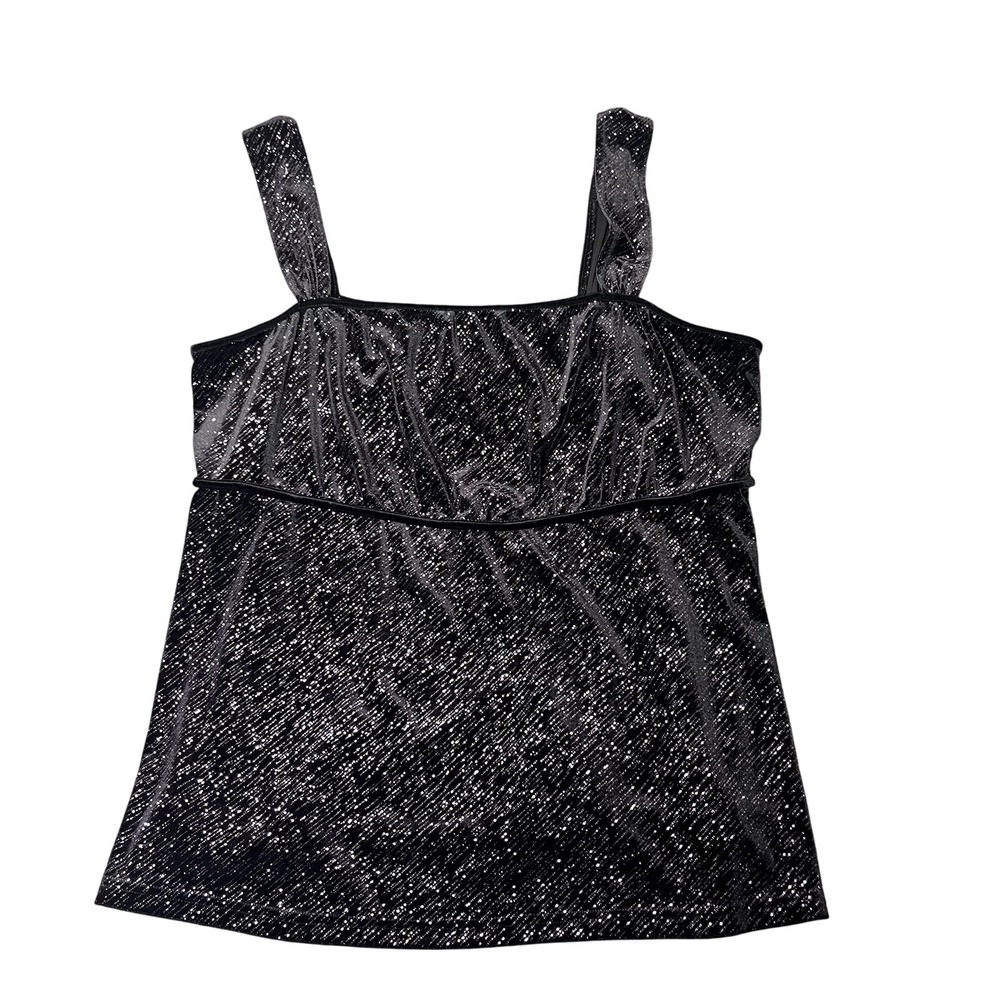 Vintage Y2K 90s Velvet Babydoll Tank Top 22W Whimsigoth Fairy Dark Purple Grunge